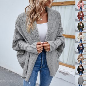 Lockerer Damen Cardigan mit Schalkragen