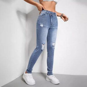 High-Waist Skinny Jeans