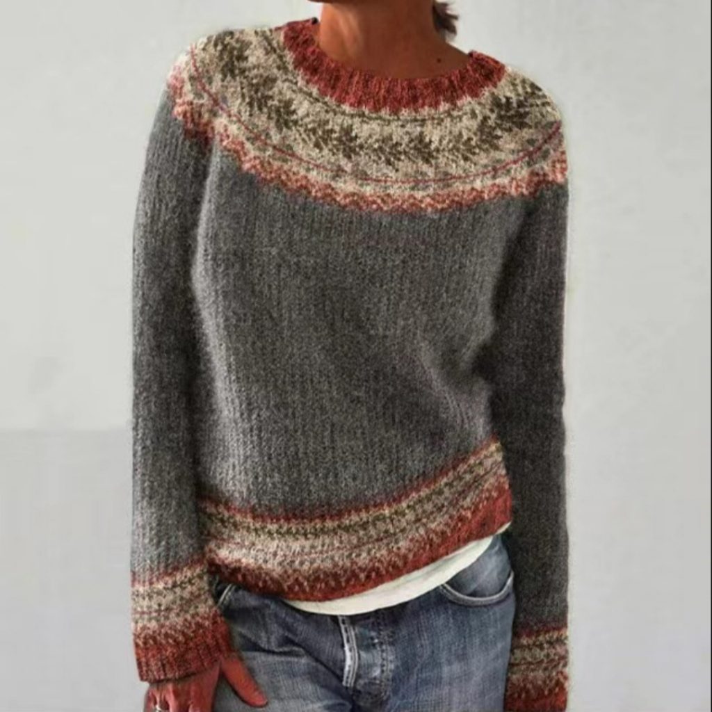 Eleganter Jacquard Pullover