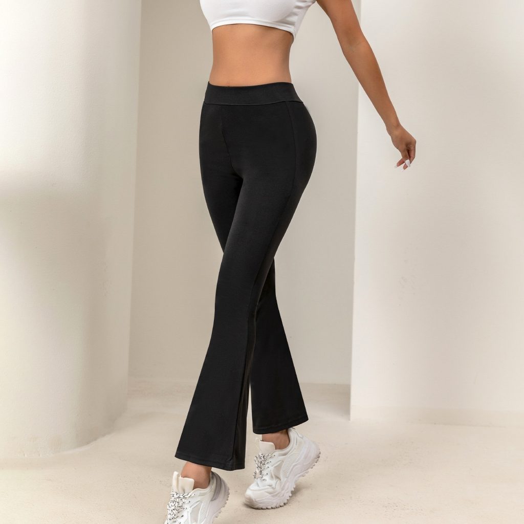 High-Waist Schlaghose mit Slim-Fit-Funktion
